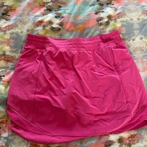 Lululemon hotty hot tall high rise skirt skort Vibrant Hot Pink Athletic 14